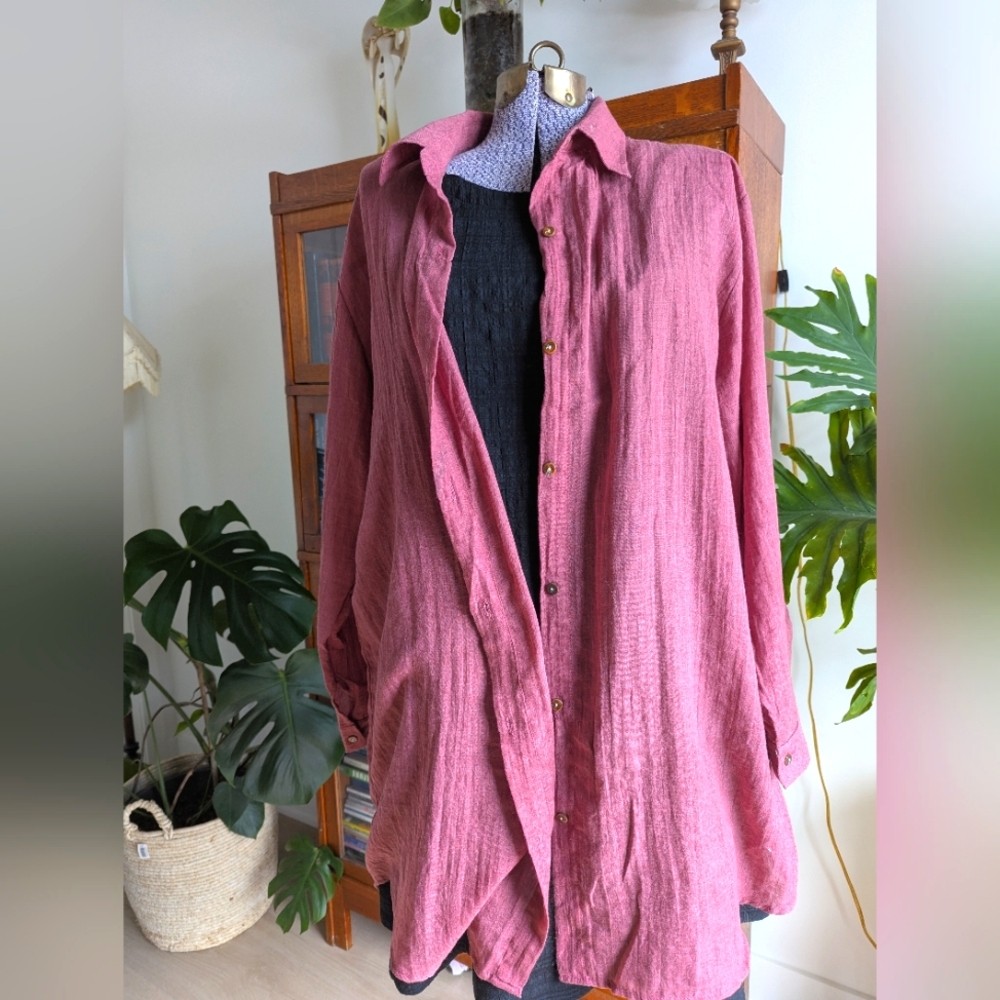 Pink Button-Up Shirt
